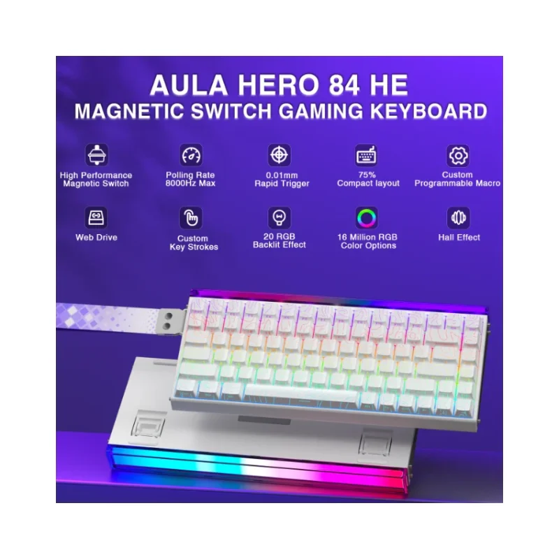 AULA HERO 84 HE Hall Effect Gaming Keyboard